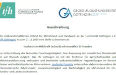 Stellenausschreibung studentische Hilfskraft (w/m/d)