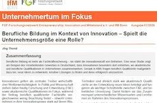 Berufliche Bildung – eine Säule des Innovationssystems