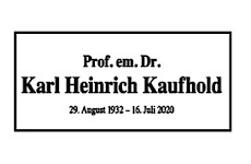 Das ifh Göttingen trauert um Professor Kaufhold